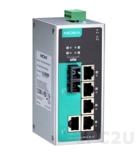 MOXA EDS-P206A-4PoE-M-SC-T