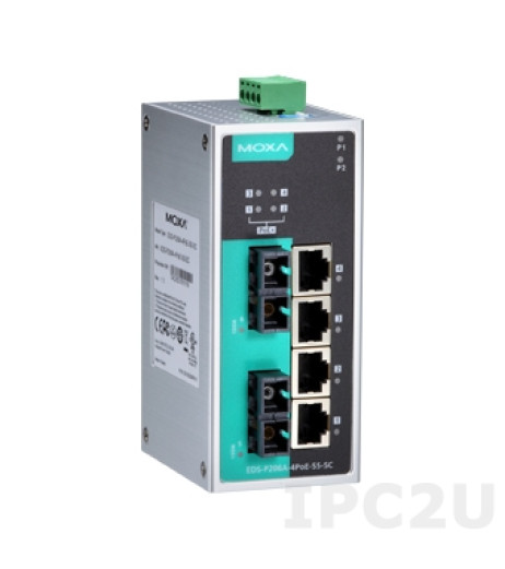 MOXA EDS-P206A-4PoE-SS-SC-T