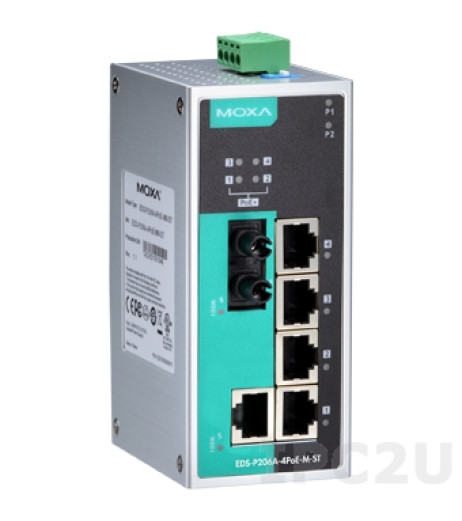 MOXA EDS-P206A-4PoE-M-ST-T